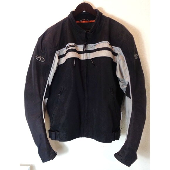 FieldSheer Motorcycle Sz XL Racing Jacket Armored Men's Black Gray - Picture 2 of 8